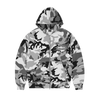 CRTZ PUFF PRINT ZIP HOODIE [WHITE CAMO]