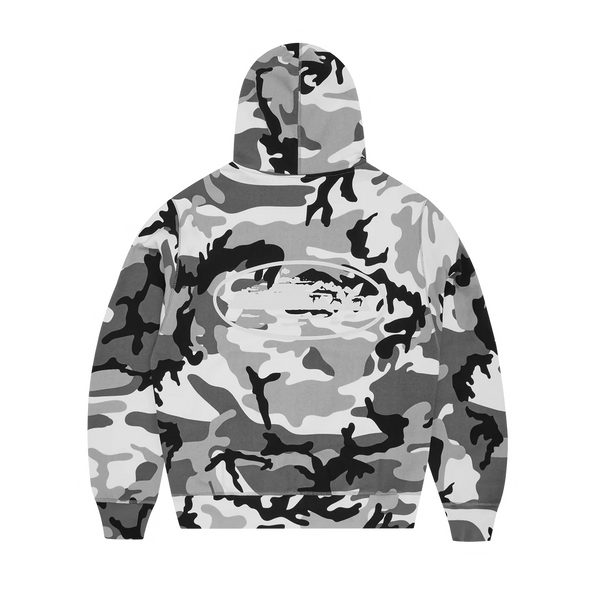 CRTZ PUFF PRINT ZIP HOODIE [WHITE CAMO]