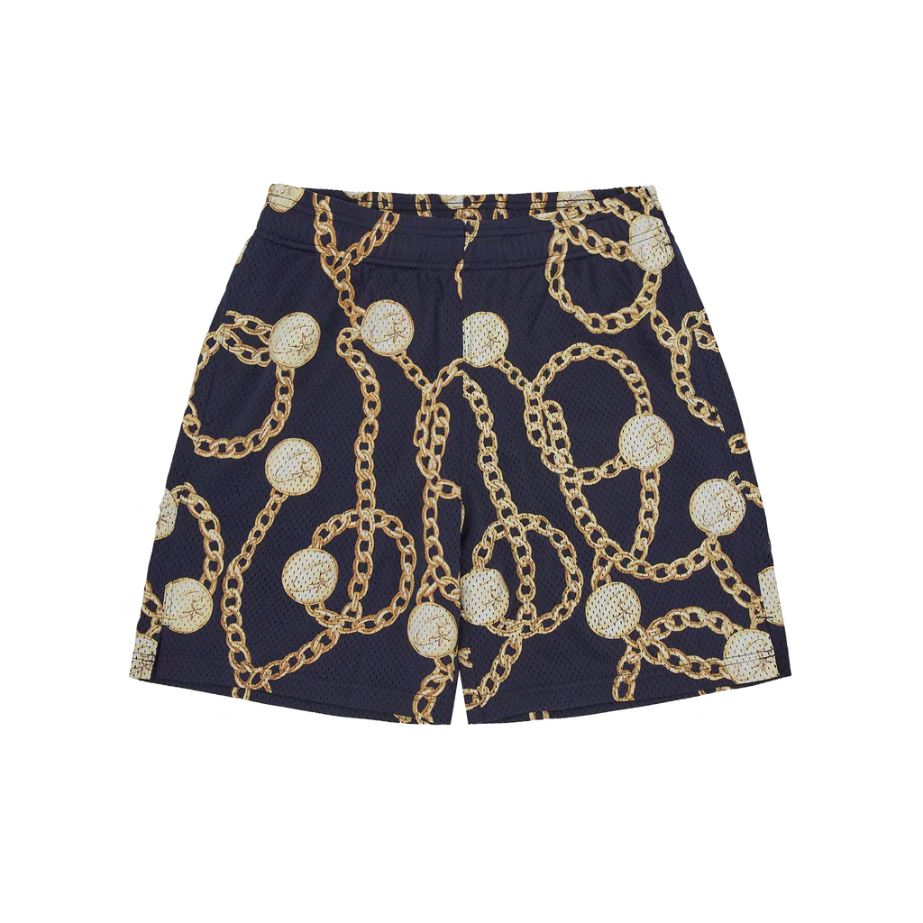 London Long Chain Shorts [Gold & Blue]