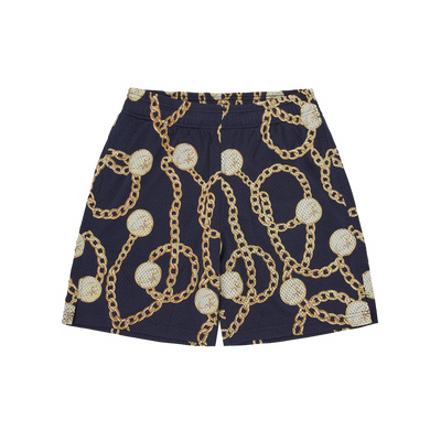 London Long Chain Shorts [Gold & Blue]