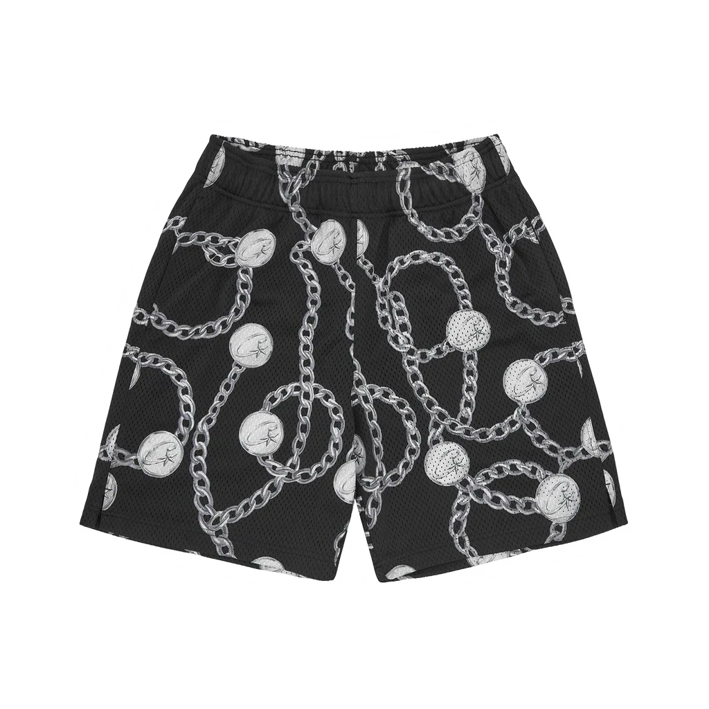 London Long Chain Shorts [Gold & Blue]