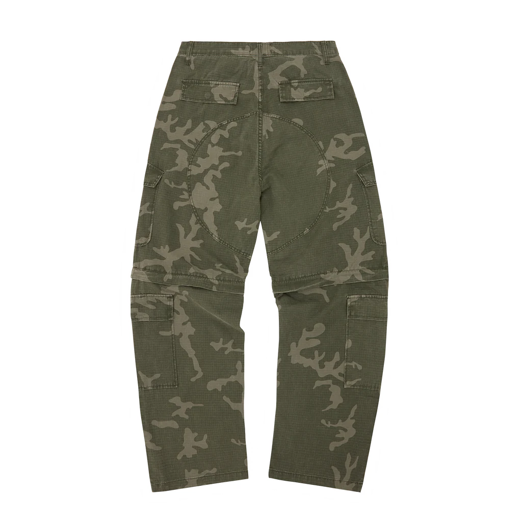 CRTZ OPEN HEM CONVERTIBLE PANTS [CAMO]