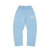Puff Print Open Hem Pants [Light Blue]