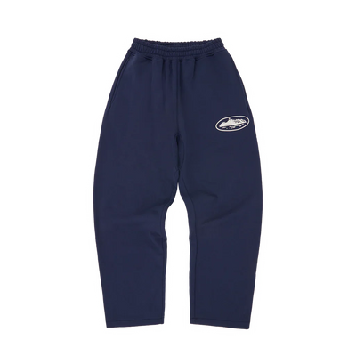Puff Print Open Hem Pants [Light Blue]