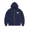 Puff Print Zip Hoodie [Navy]