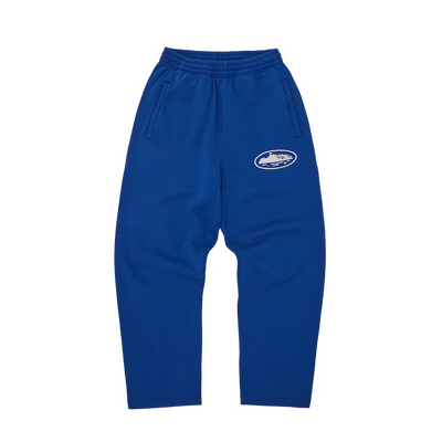 Puff Print Open Hem Pants [Navy]