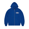 Puff Print Zip Hoodie [Light Blue]